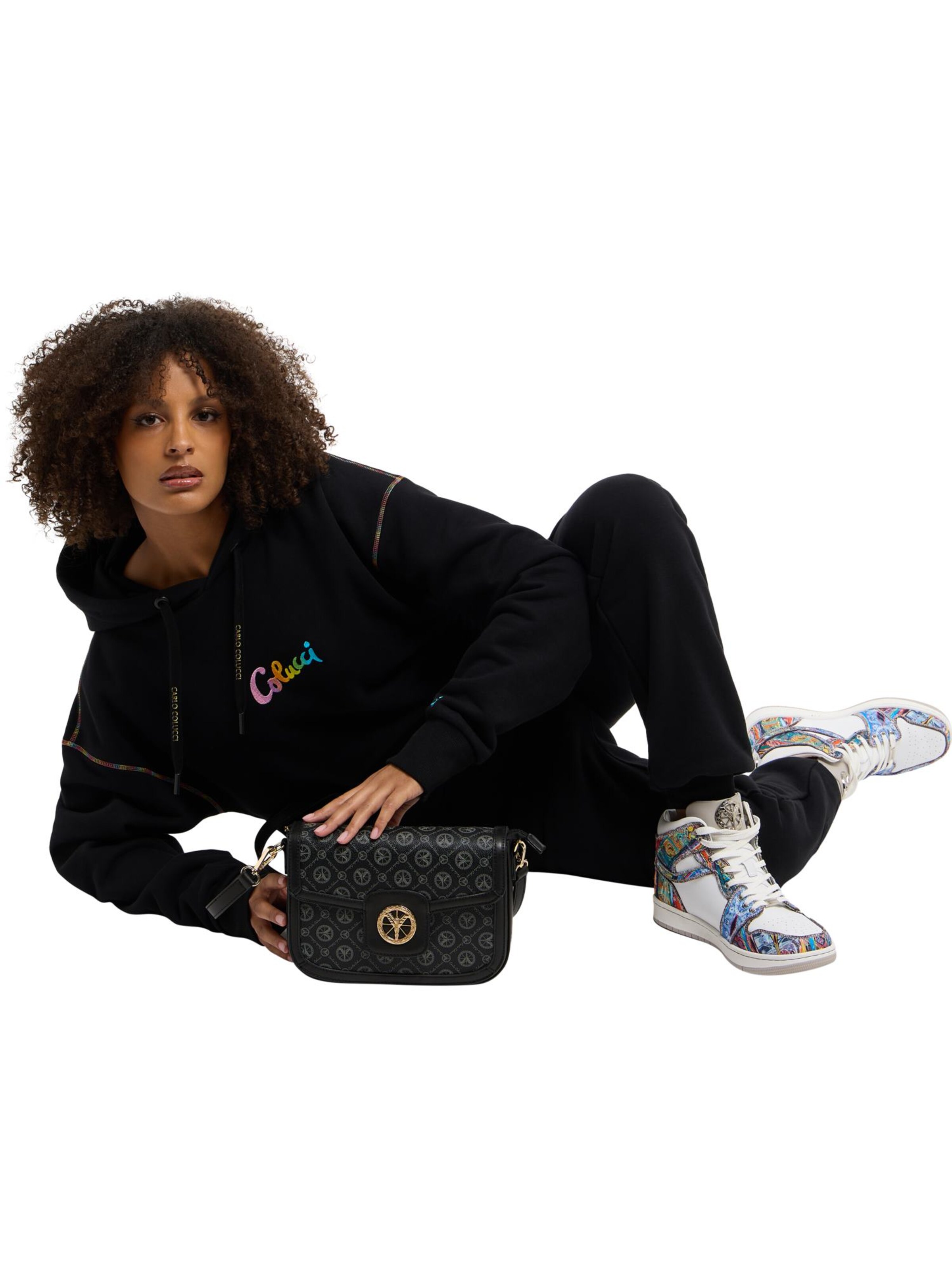 Carlo Colucci Tasche 'Del Giudice' in Schwarz