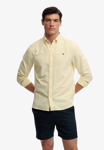 Superdry & Co Regular fit Button Up Shirt in Yellow: front