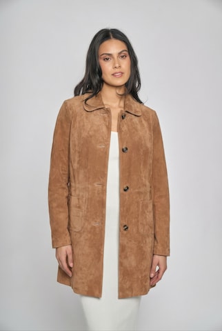 Palton de primăvară-toamnă ' Lederjacke ' de la FREAKY NATION pe maro: față