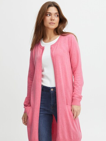 PULZ Jeans Gebreid vest 'Sara' in Roze: voorkant