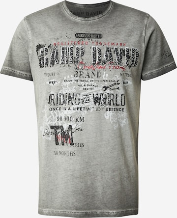 Tricou de la CAMP DAVID pe gri: față