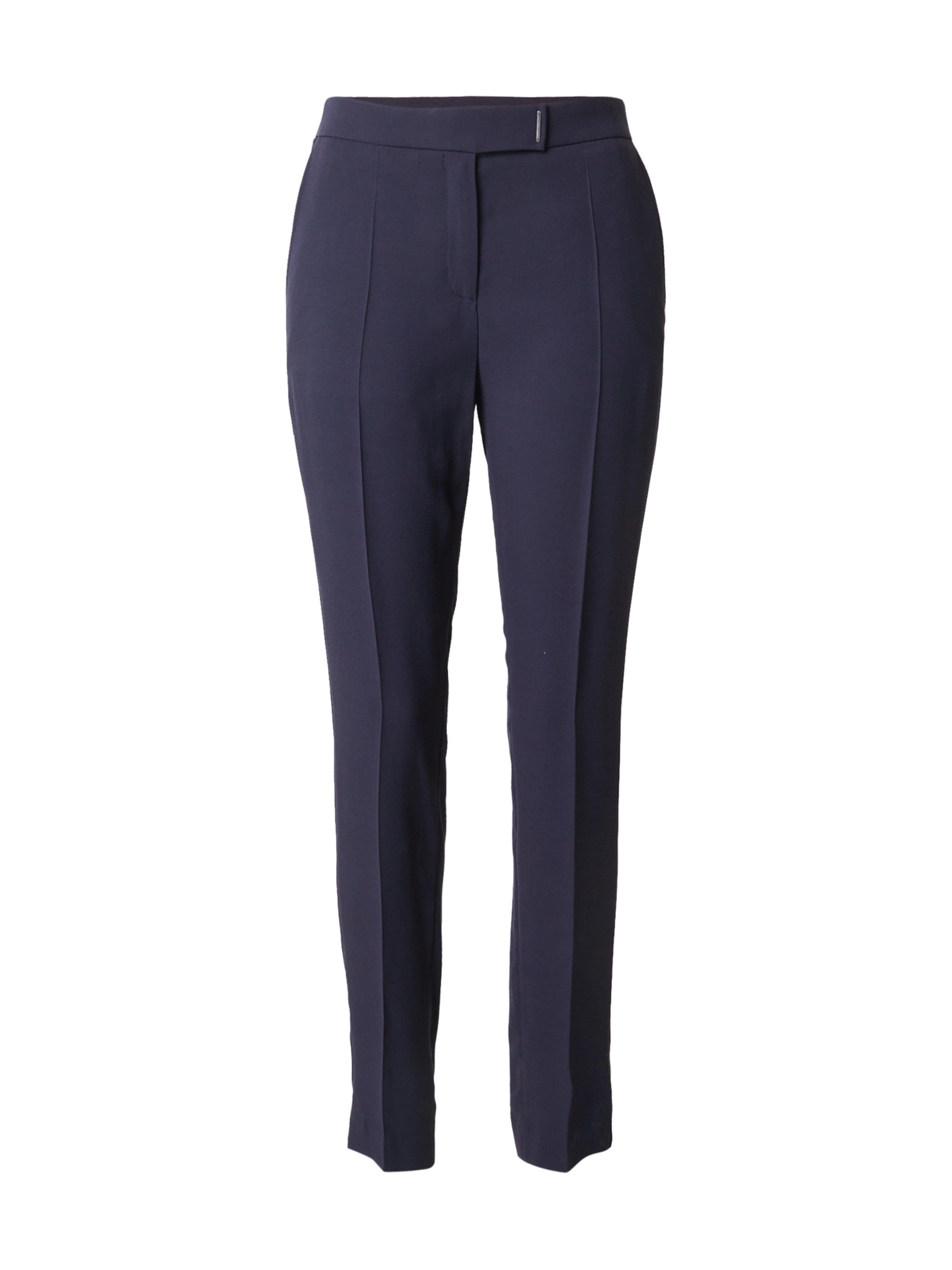 BOSS Slimfit Kalhoty se sklady v pase 'Tapria' – modrá: přední strana