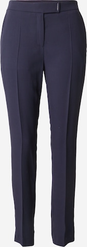 BOSS Liibuv Voltidega püksid 'Tapria', värv sinine: eest vaates