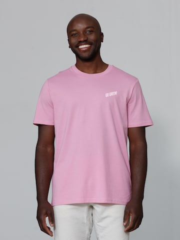 Maglietta ' Go Green ' di Watapparel in rosa: frontale