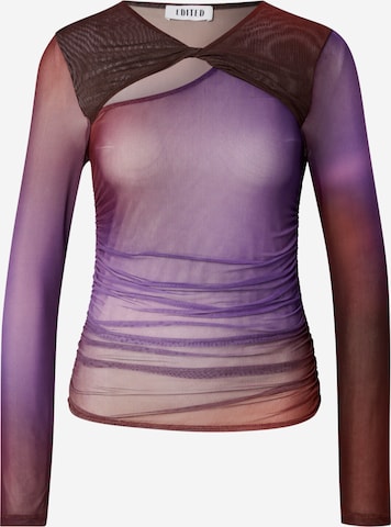 EDITED Majica 'Francine' | vijolična barva: sprednja stran