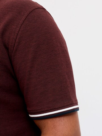 Jack & Jones Plus Tričko 'JJEPAULOS' – červená