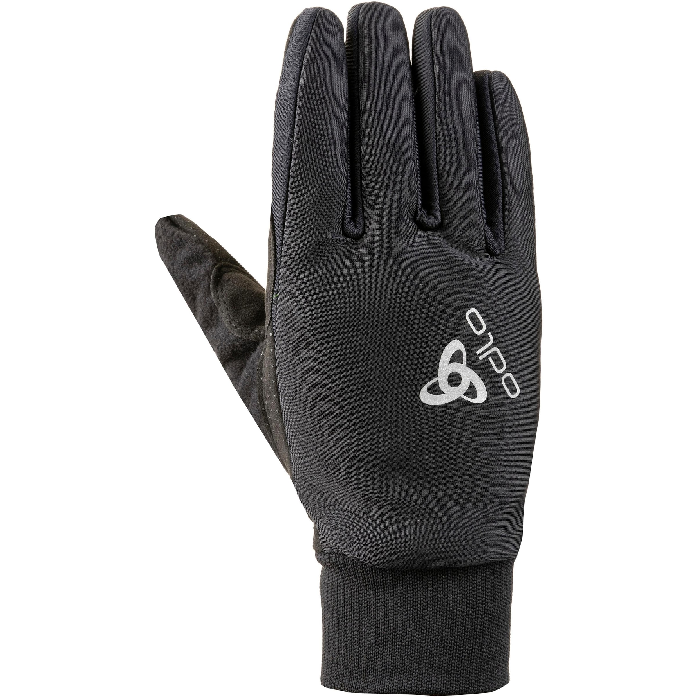 ODLO Athletic Gloves 'Finnfjord' in Black / White, Item view