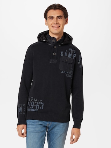 CAMP DAVID Sweater 'Shipyard' in Black: front