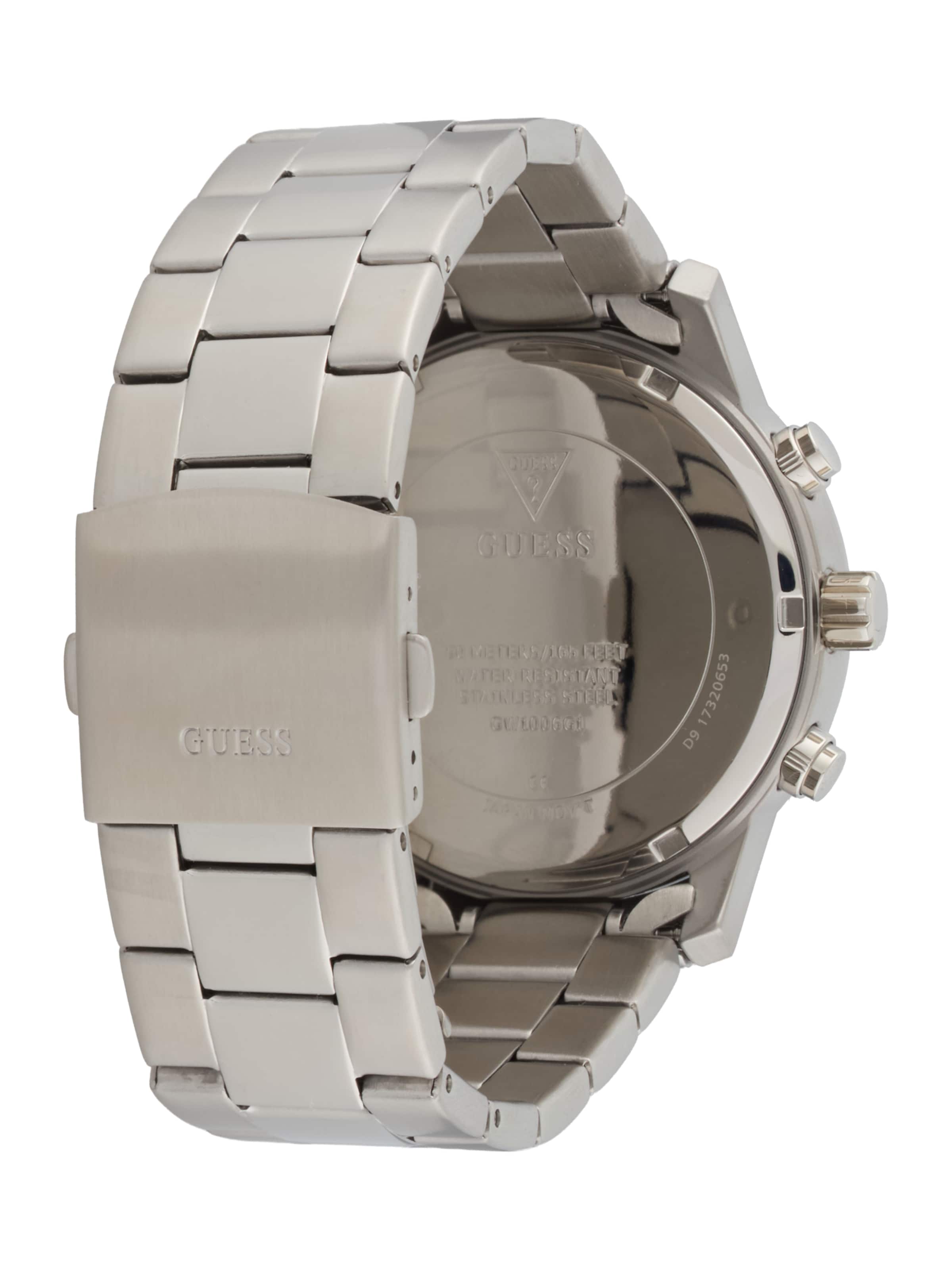 GUESS Аналоговые часы 'Parker' в Серебристый