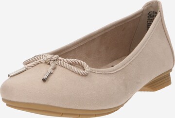 JANA Ballerina in Beige: voorkant