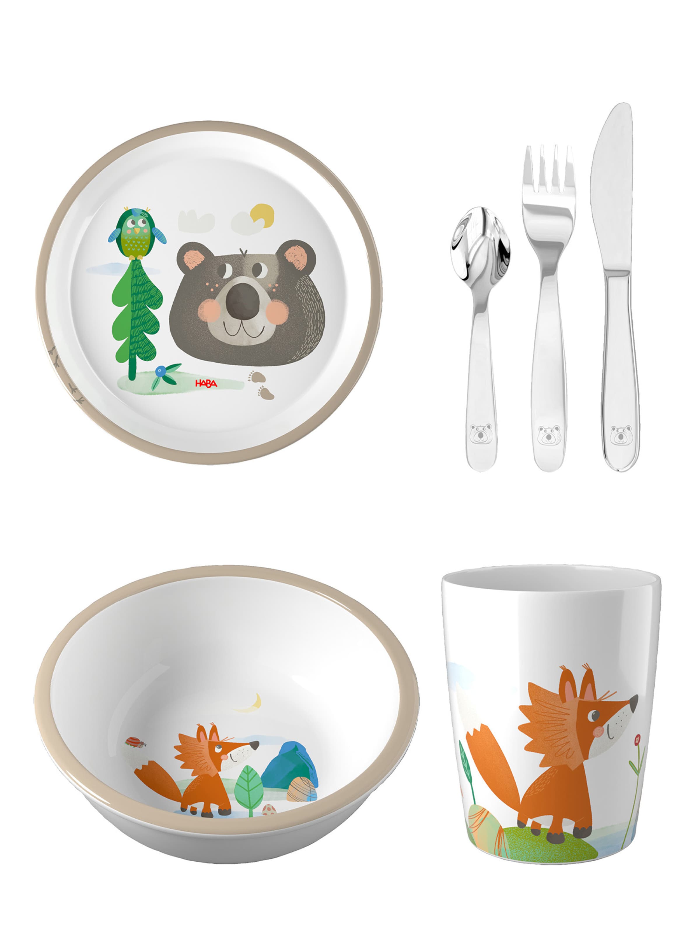 HABA Game ' Schüssel, Teller, Becher & Besteck ' in Mixed colours: front