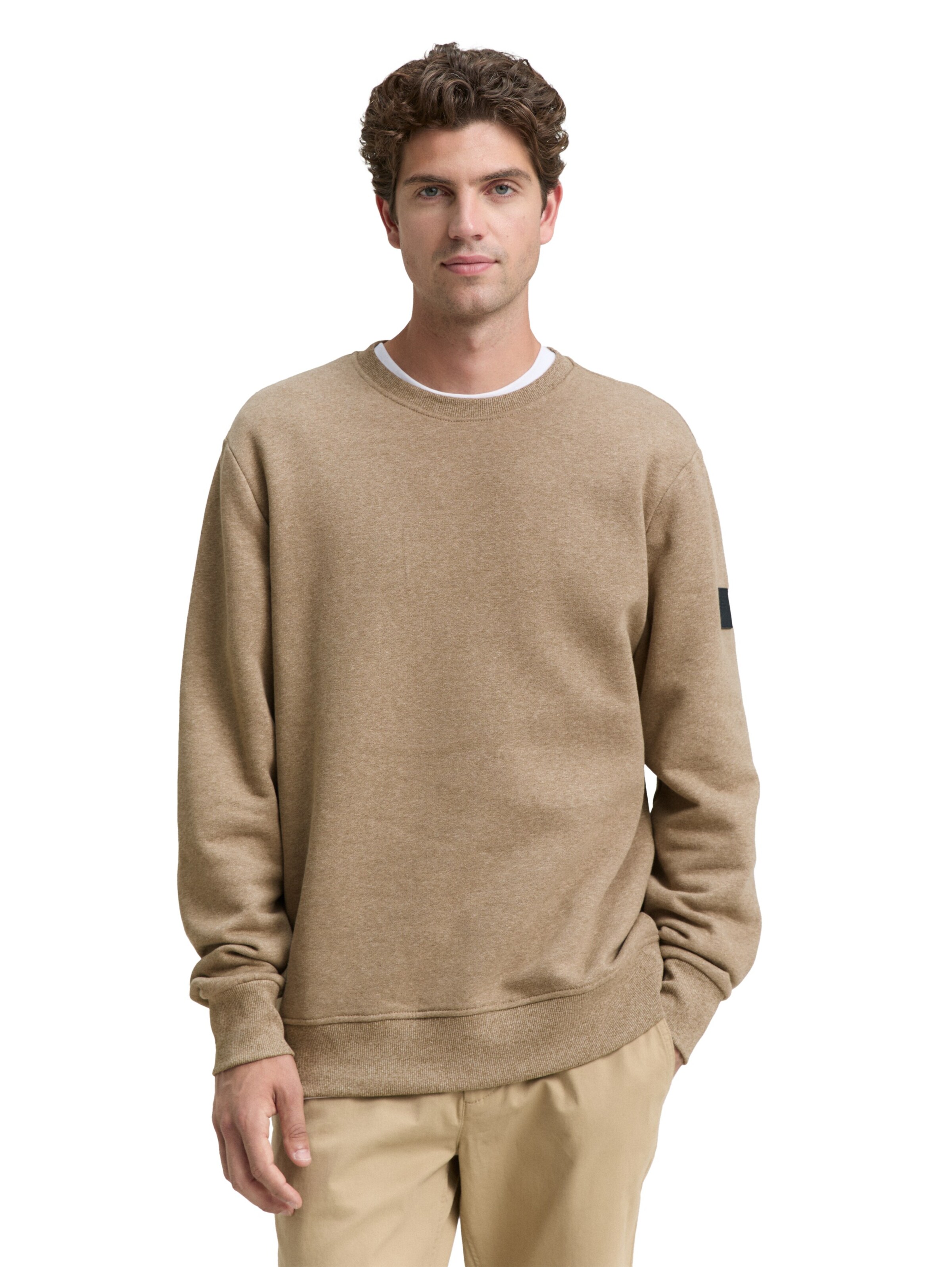 TOM TAILOR Sweatshirt in Beige: Vorderseite