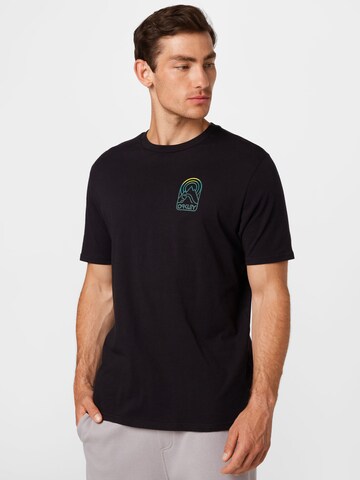 OAKLEY Performance shirt 'Mountain Sun' in Black: front