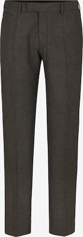 STRELLSON Pleat-Front Pants 'Kynd' in Brown: front