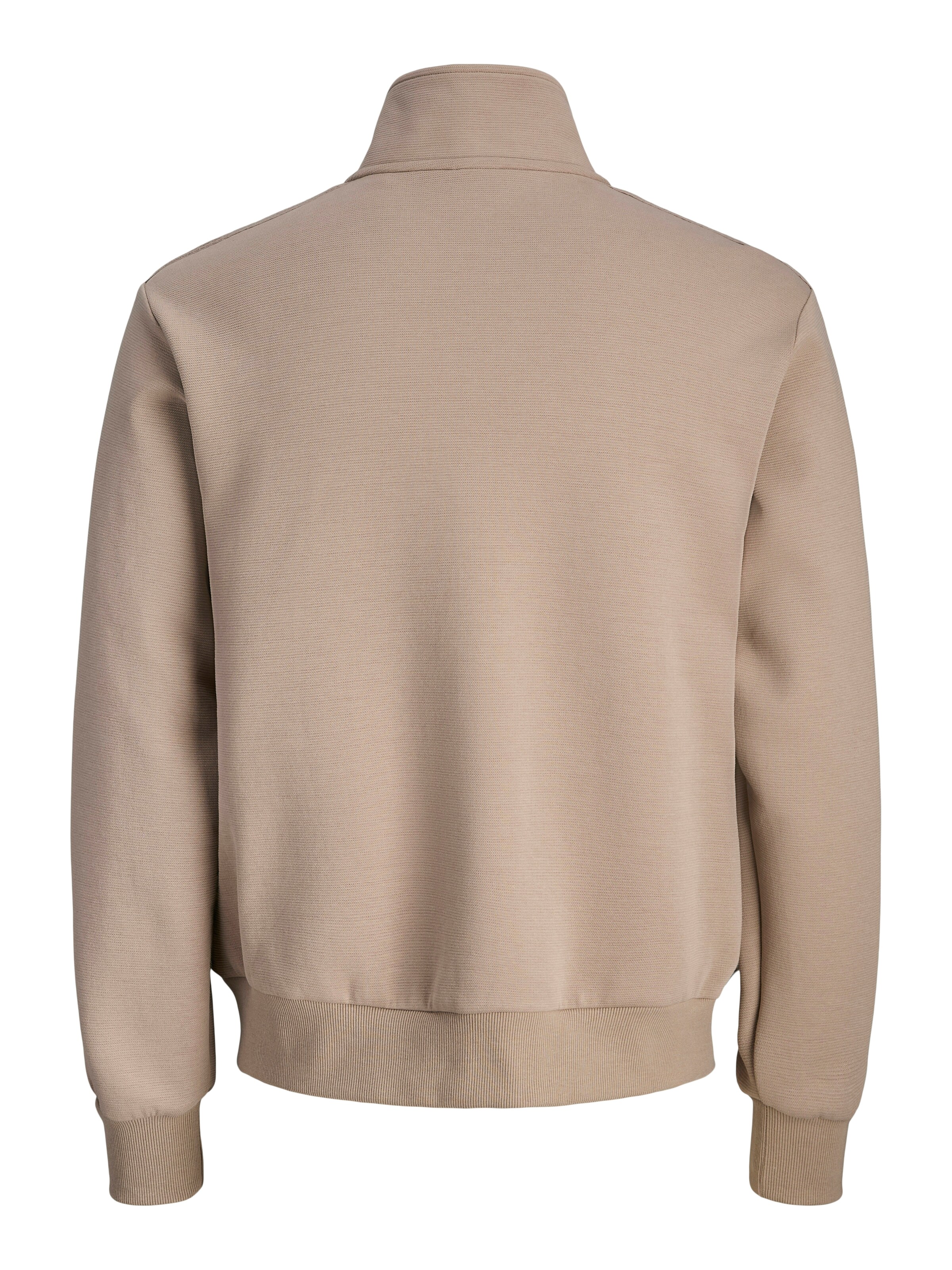 JACK & JONES Zip-Up Hoodie in Beige