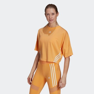 T-shirt fonctionnel ADIDAS SPORTSWEAR en orange : devant