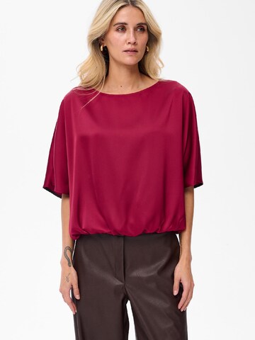 Blue Shadow Blouse in Red: front
