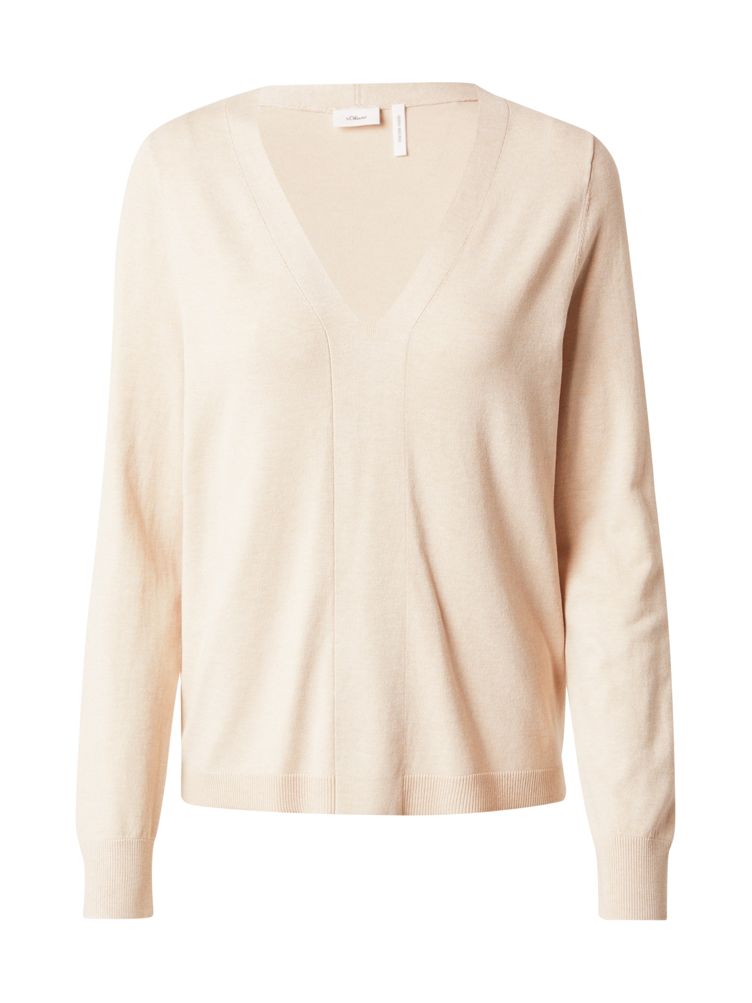 s.Oliver BLACK LABEL Pullover in Beige: Vorderseite