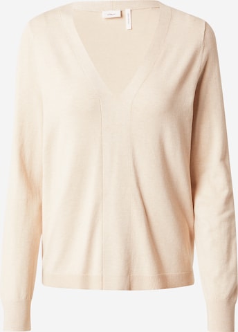 s.Oliver BLACK LABEL Pullover in Beige: Vorderseite