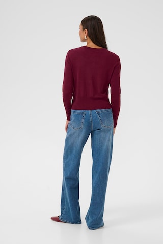Kaffe Gebreid vest 'Lizza' in Rood