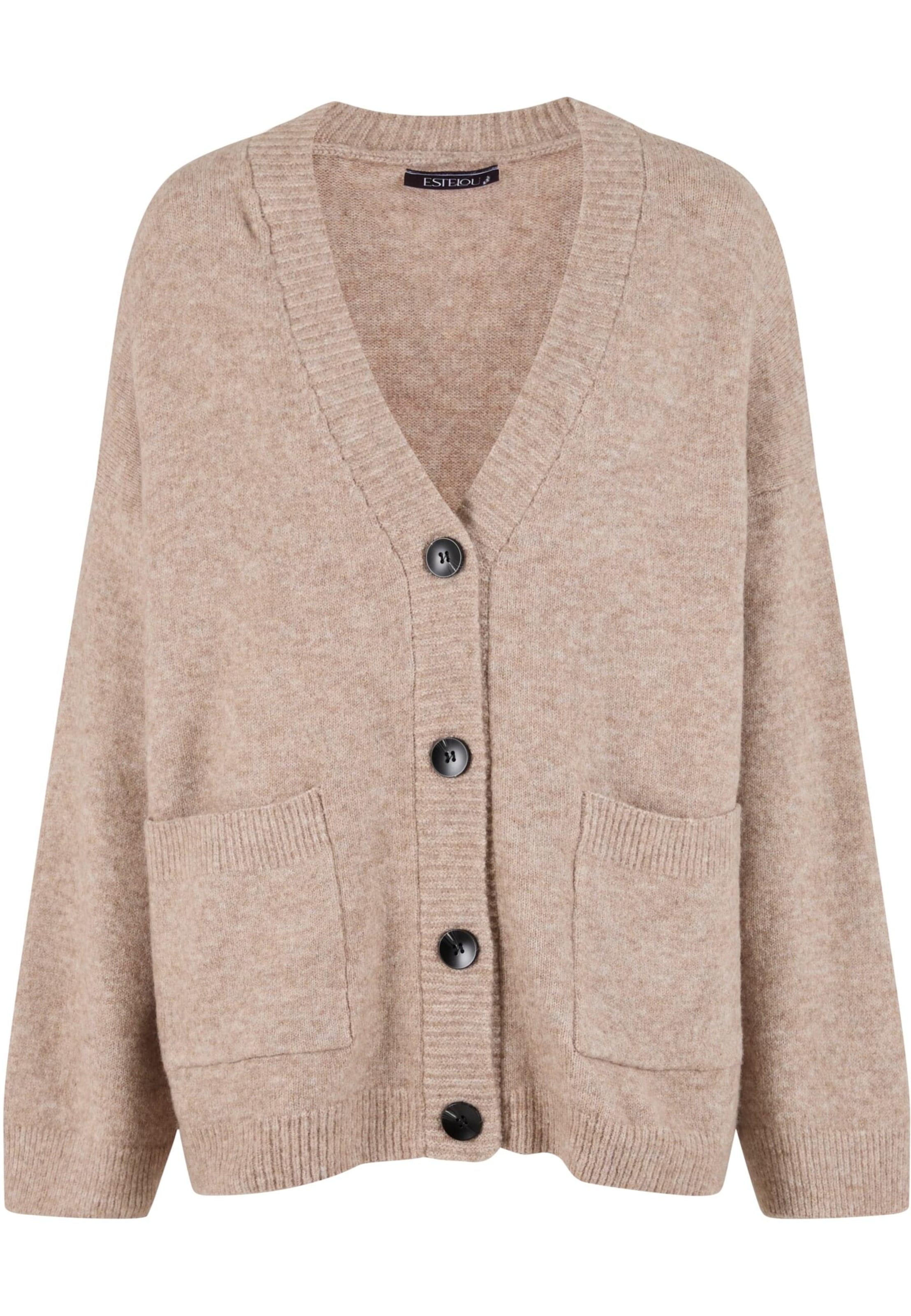 Urban Classics Kardigan – hnědá: přední strana