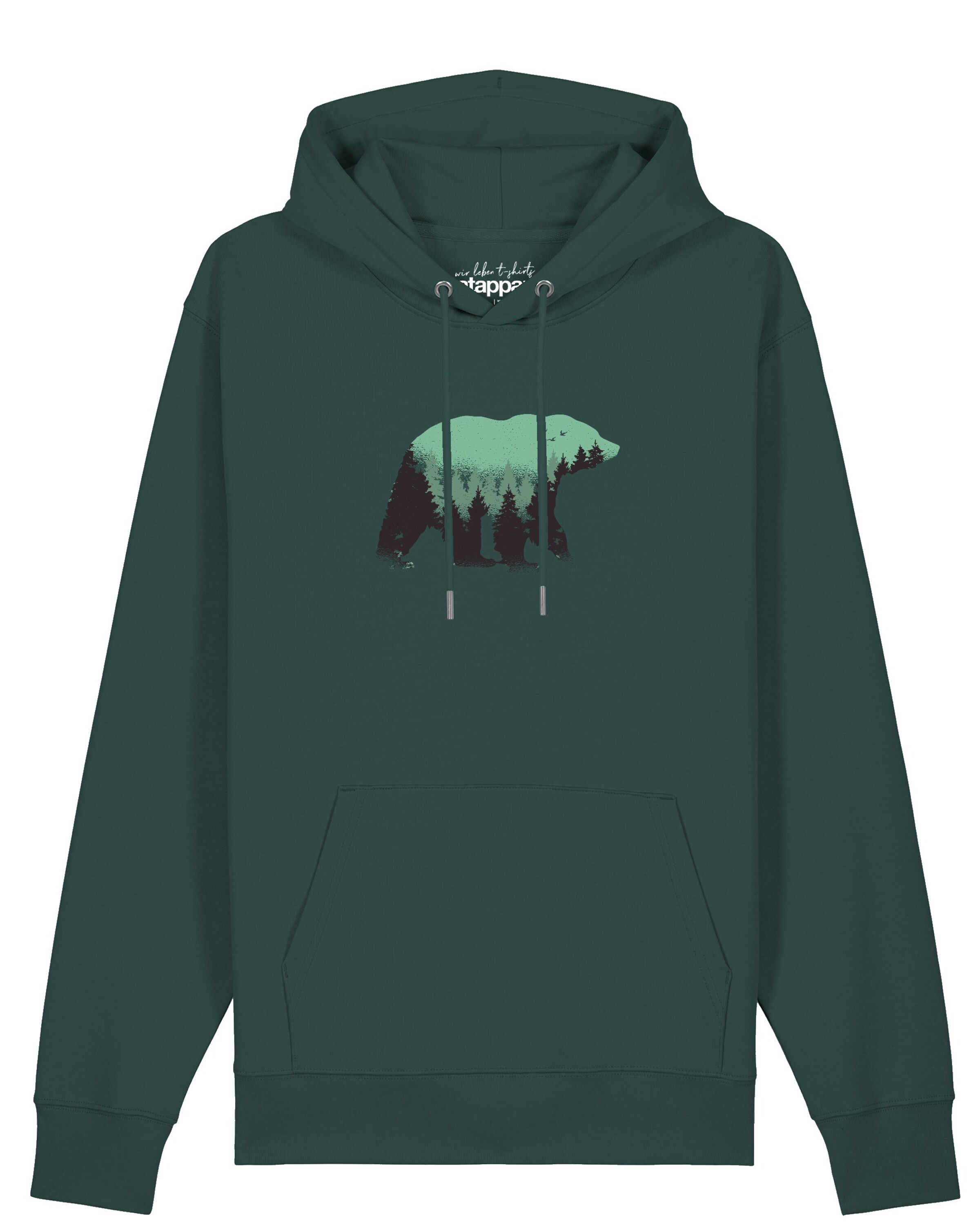 Felpa 'Waldbär' di Watapparel in verde: frontale