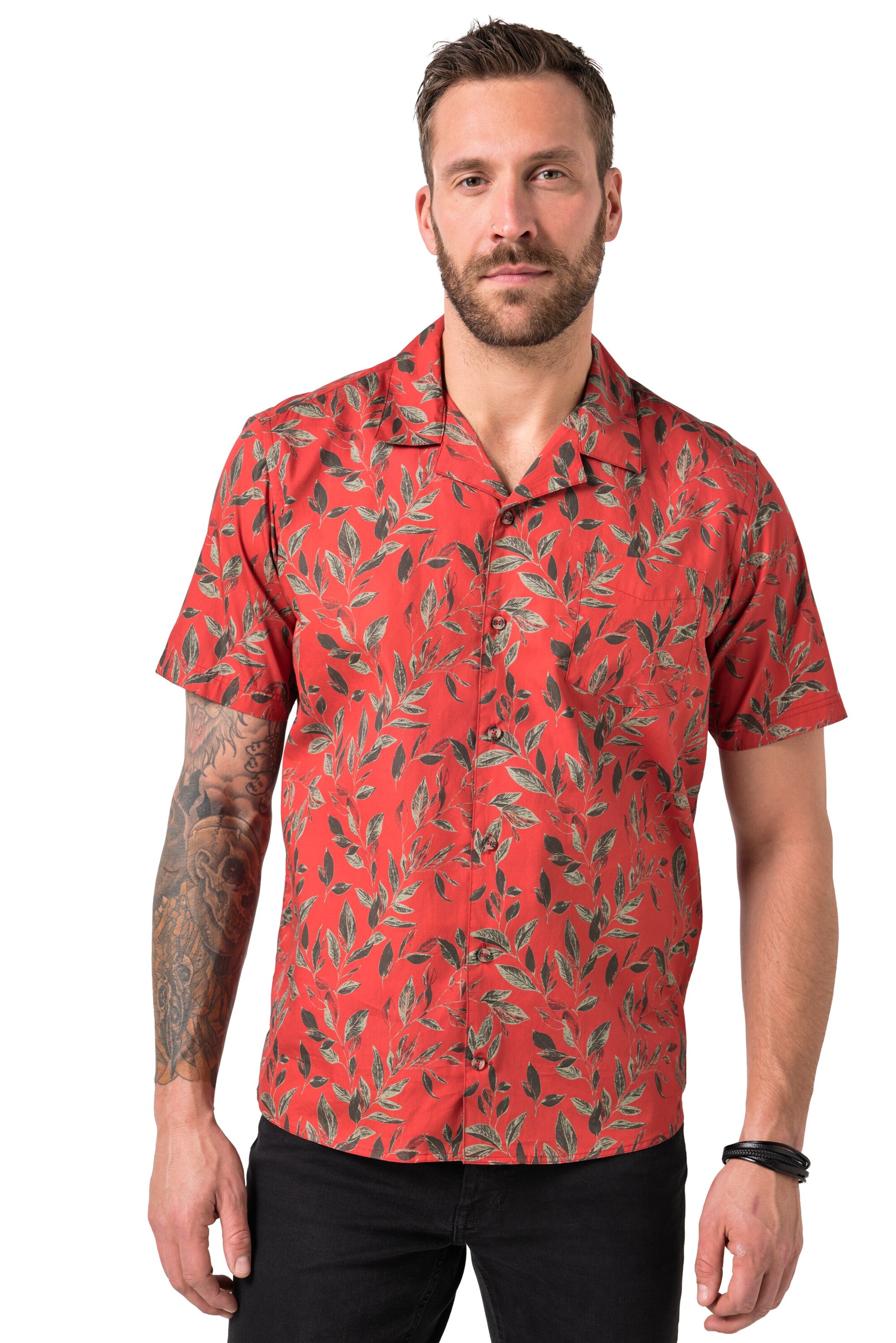 JP1880 Regular Fit Hemd in Rot: Vorderseite