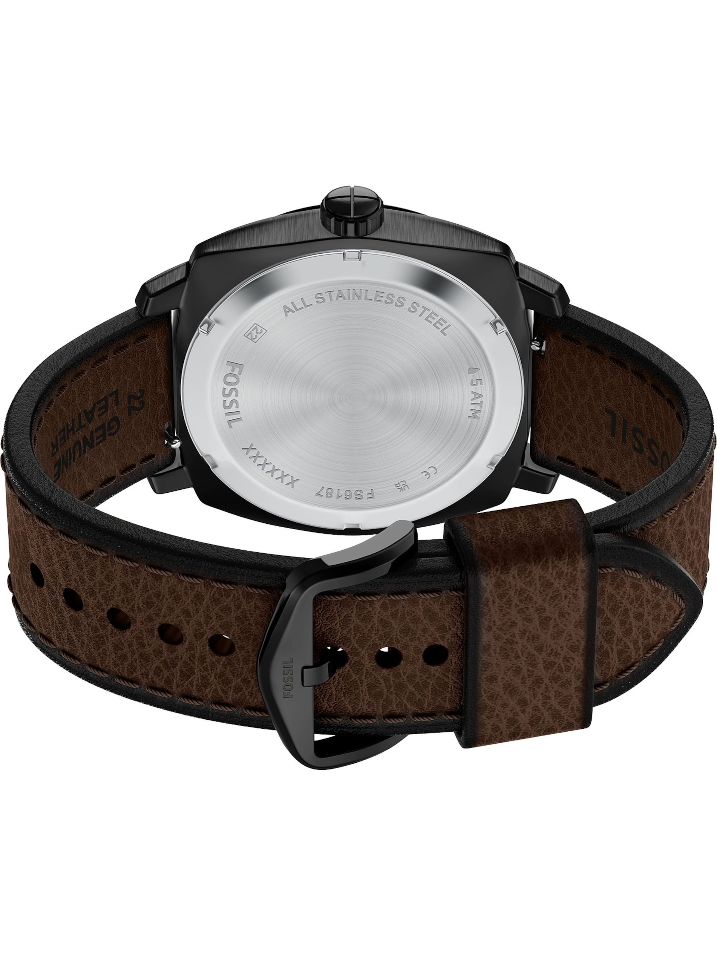 FOSSIL Analog klocka 'MACHINE' i brun