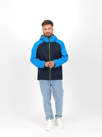 KILLTEC Outdoorová bunda 'Funktionsjacke KOS 38 Herren Outdoorjacke Regenjacke Kapuze' – modrá