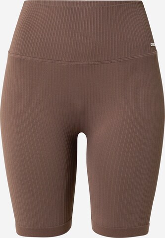 Skinny Pantalon de sport aim'n en marron : devant