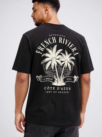 Neverless Shirt 'French Riviera' in Black