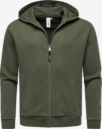 Veste de survêtement 'Natten' Ragwear en vert : devant