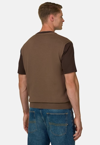 Boggi Milano Gebreid vest in Bruin: terug