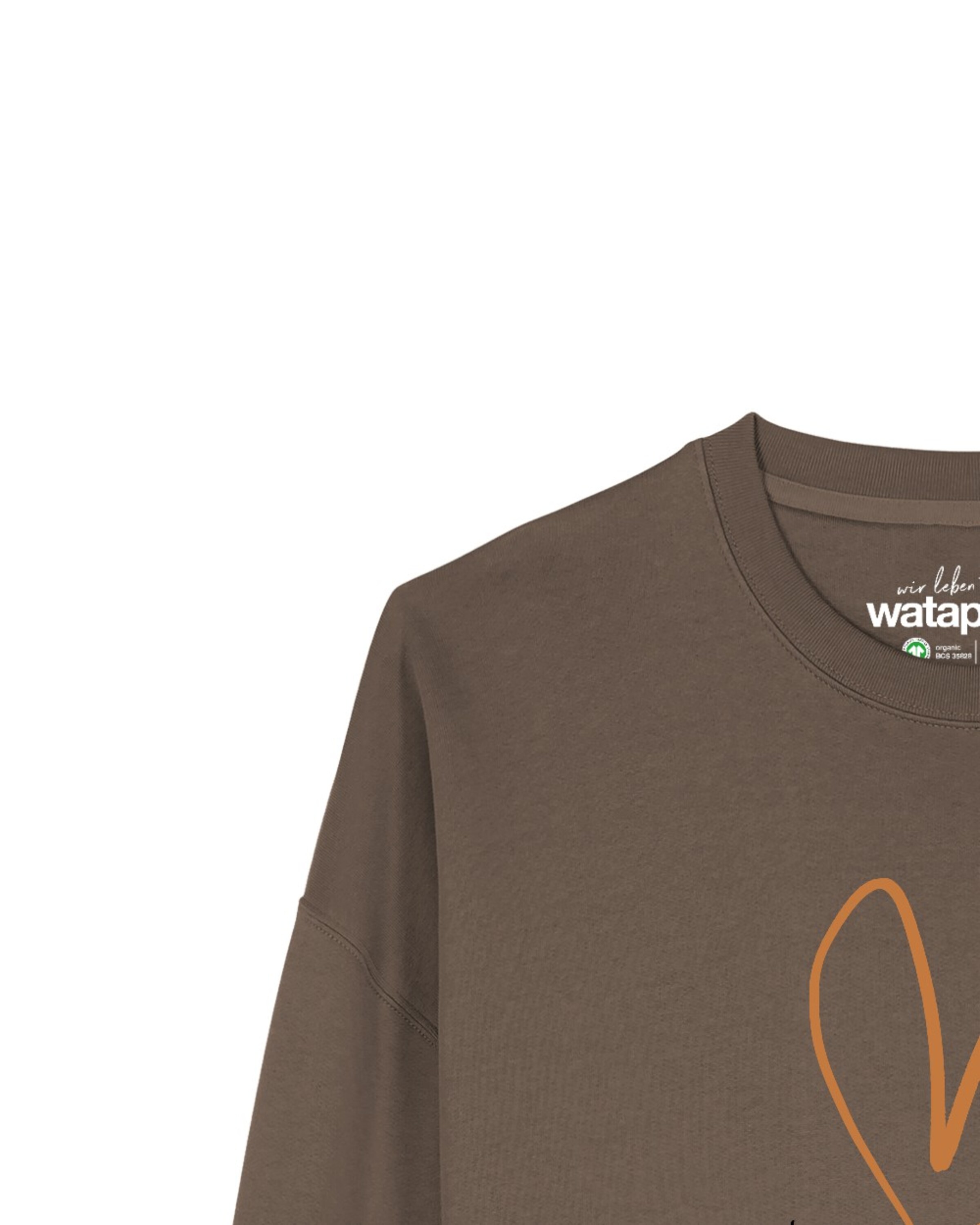 Watapparel Sweatshirt 'Self Love' in Brown