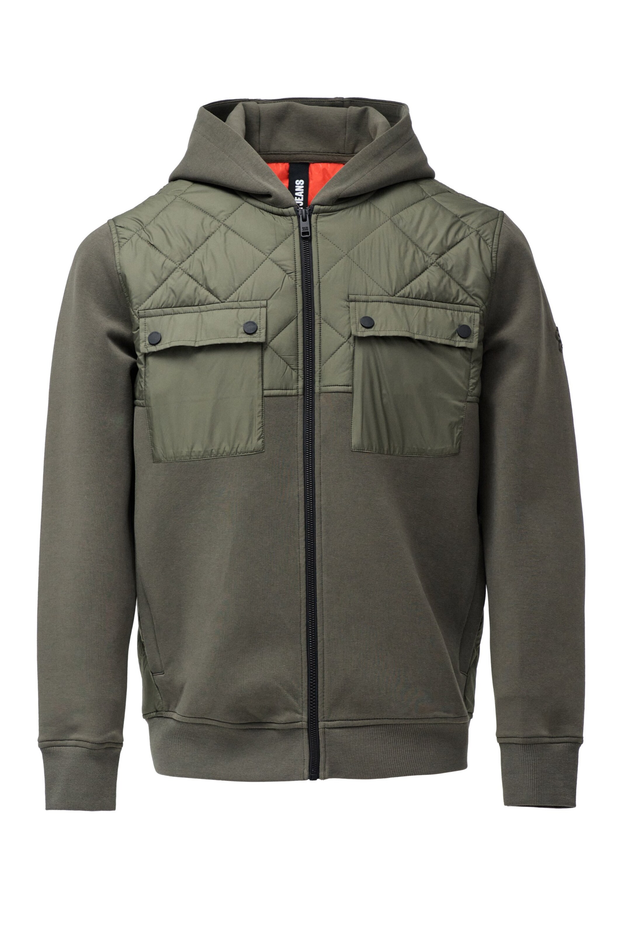 Salsa Jeans Tussenjas in Groen: voorkant