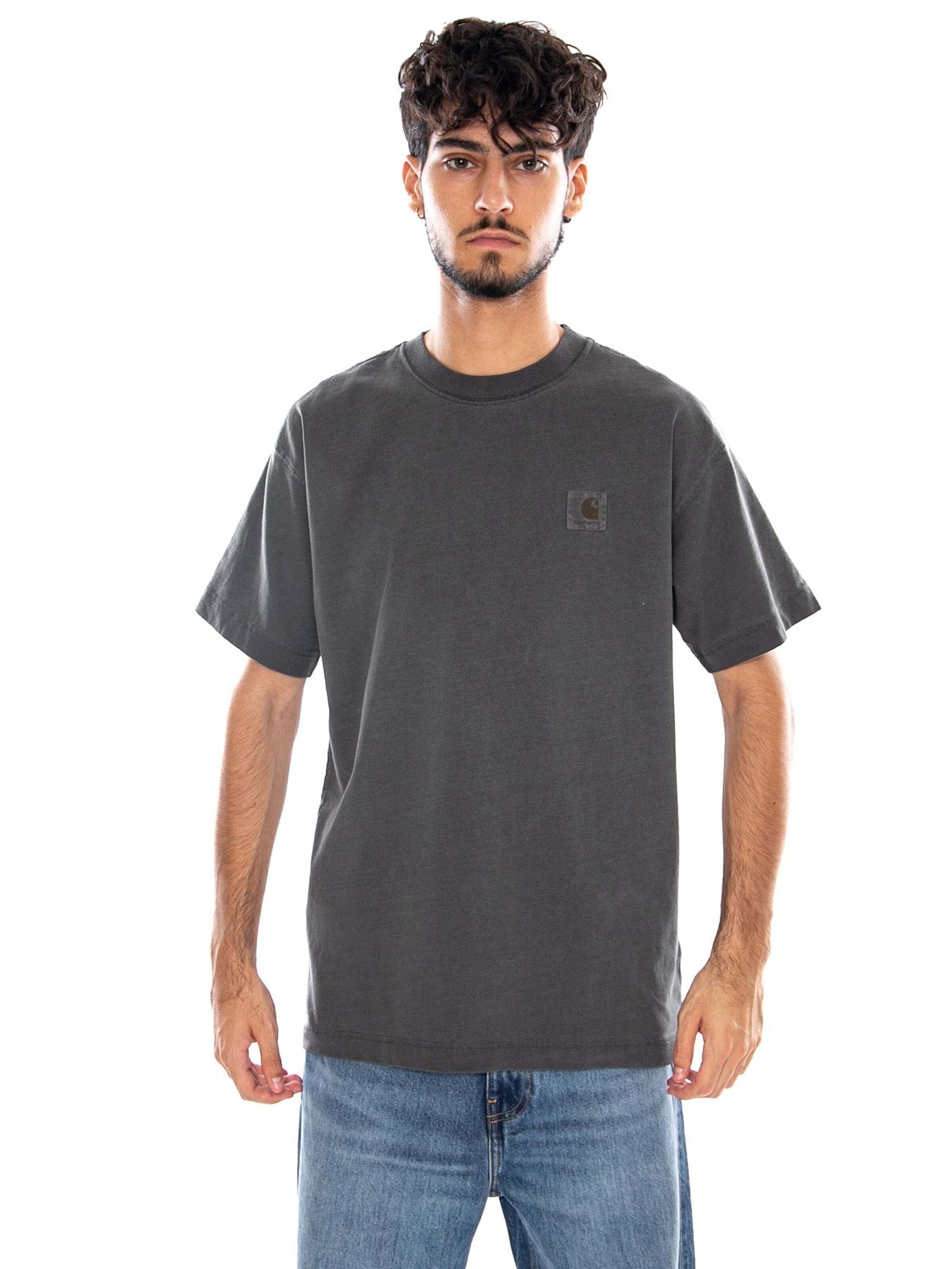 Carhartt WIP Bluser & t-shirts 'S/S VISTA T-SHIRT BLACK' i grå: forside