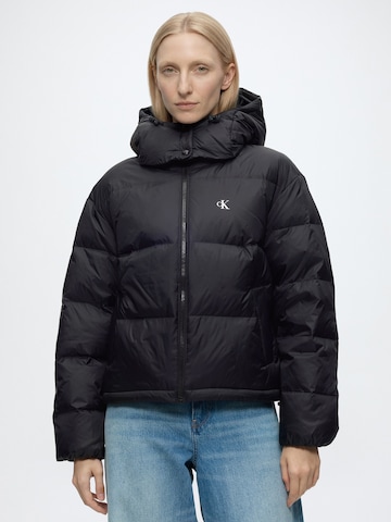 Calvin Klein Jeans Vinterjacka 'ESSENTIAL' i svart: framsida