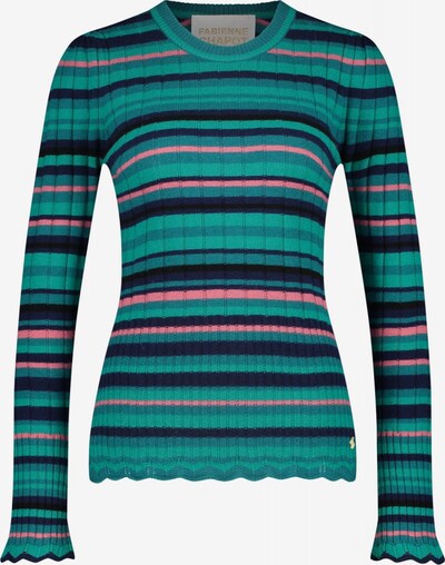 Fabienne Chapot Pull-over 'Banda' en bleu marine / jade / rose clair / noir, Vue avec produit