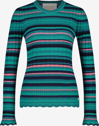 Fabienne Chapot Pull-over 'Banda' en bleu marine / jade / rose clair / noir, Vue avec produit