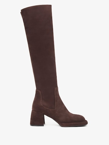 Estro Overknees '53-730-16'‌‌‌‌‌‌‌ in Braun: Vorderseite