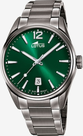 Montre à affichage analogique Lotus en vert : devant