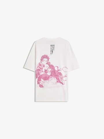 Bershka Bluser & t-shirts 'DEMON SLAYER' i hvid