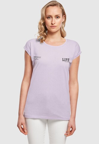 Merchcode T-Shirt 'Life' in Lila: Vorderseite