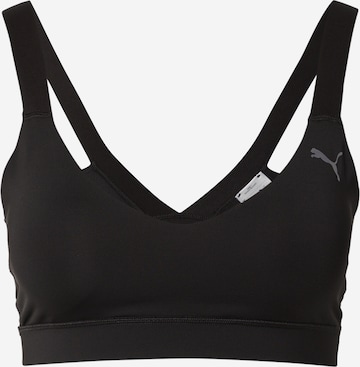 PUMA Спортивный бюстгальтер 'PWRSHAPE' в Черный: спереди