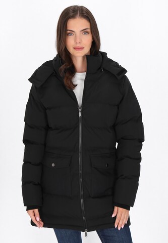 usha BLUE LABEL Winter coat 'BLUE LABEL' in Black: front