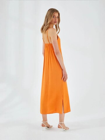 MixRay - Vestido de verão em laranja