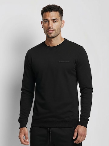 Pullover 'ROCCO' di SUPERREBEL® GEAR in nero: frontale