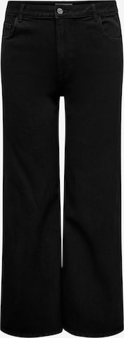 Wide leg Jeans 'CARBilly' di ONLY Carmakoma in nero: frontale