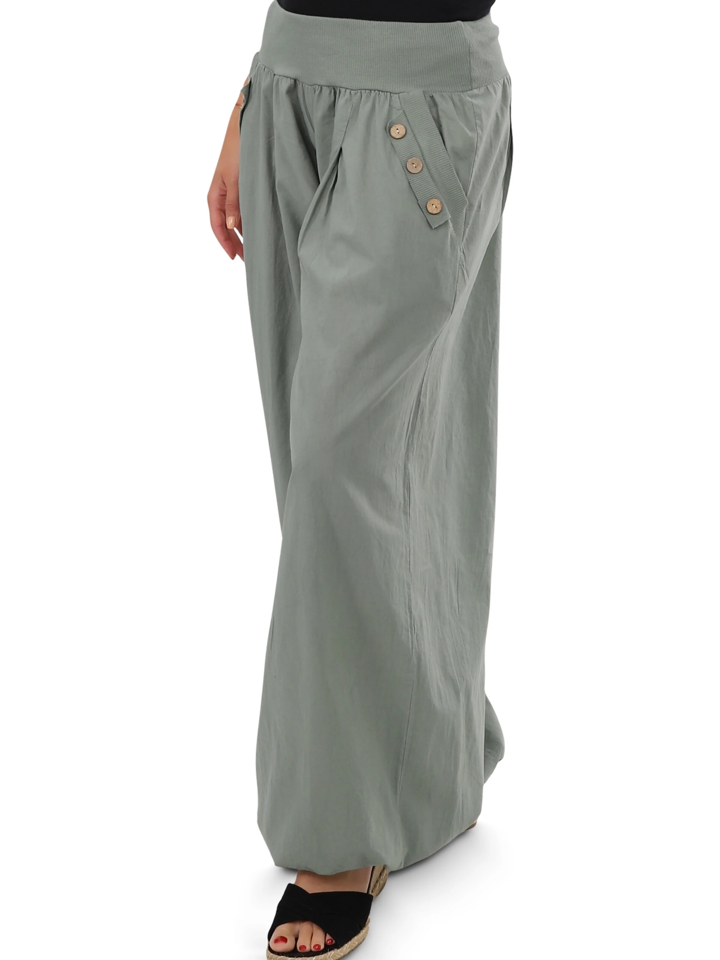 malito more than fashion Loose fit Harem Pants in Green