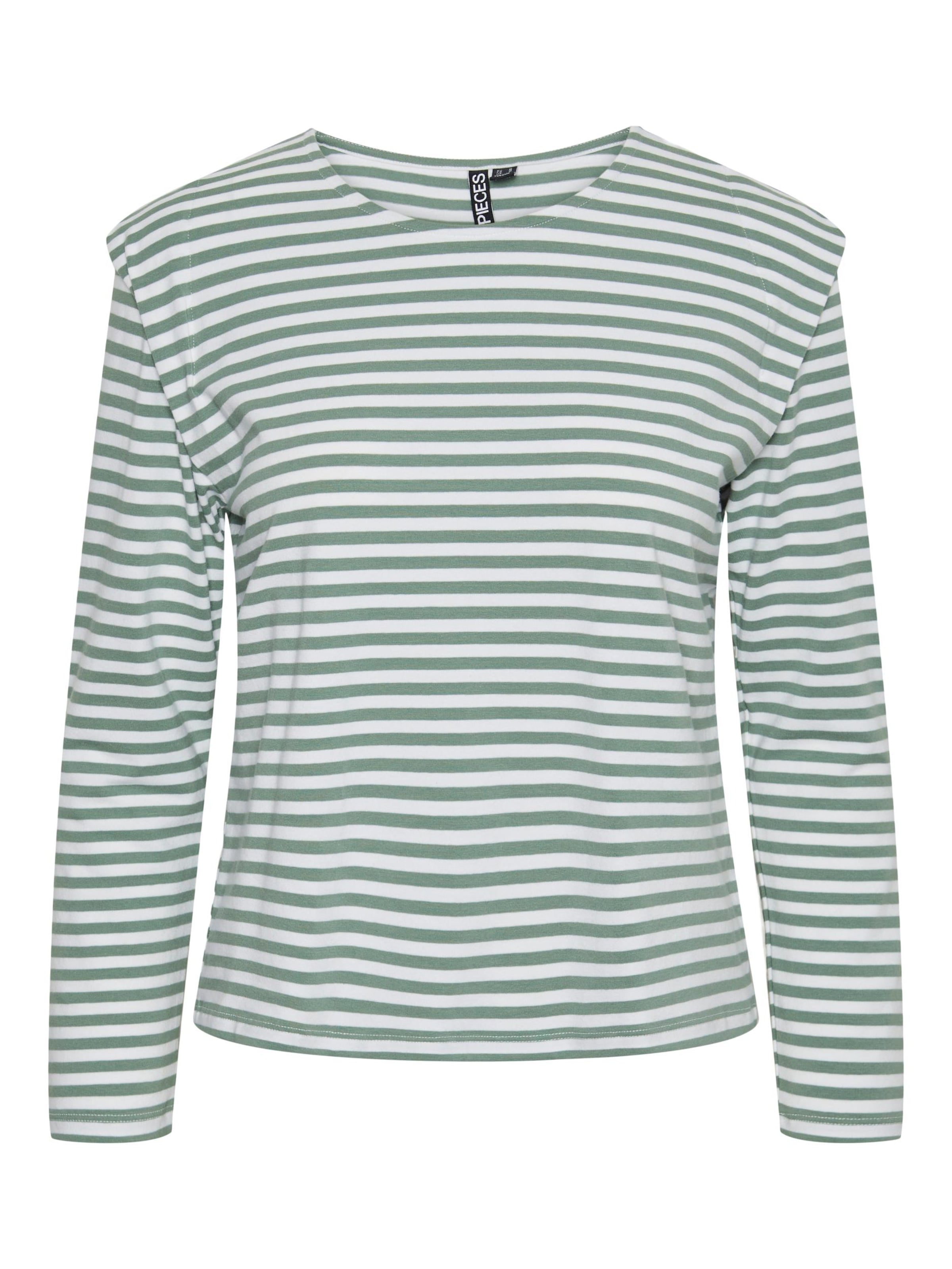 PIECES Póló 'VILise' - zöld: elől